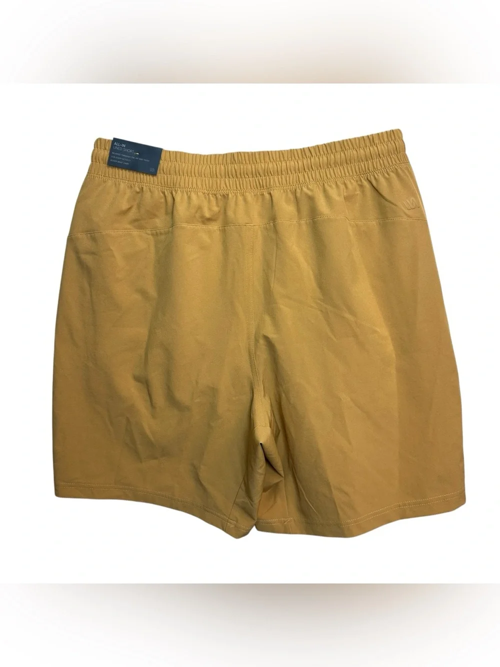 VRST Men’s 7” All-In Lined Shorts Palomino Gold Size S NWT Flawed
